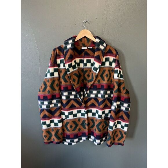 Cabin Creek Womens Aztech Multicolor Cardigan Sweatshirt Size Large - Picture 1 of 3